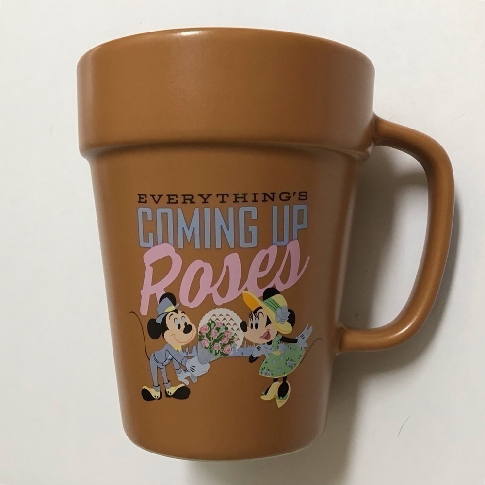 Disney Epcot Flower Garden Pot Coffee Mug Mickey Roses NEW 2022 Parks Passholder